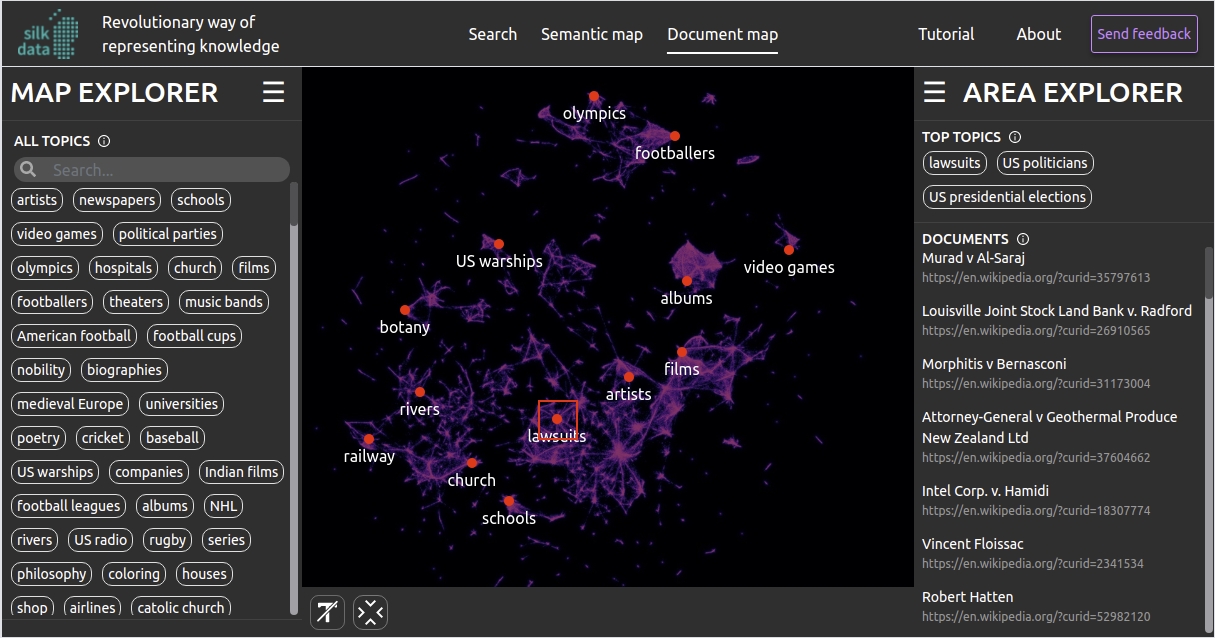 Search with the Document Map