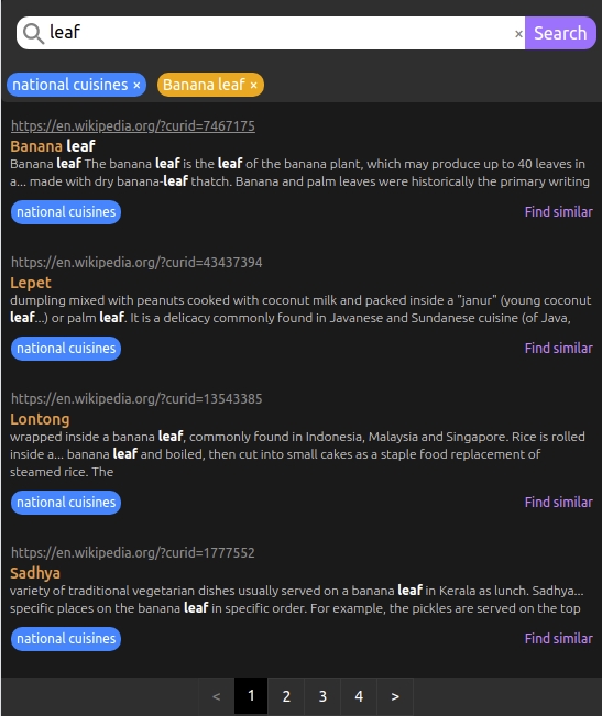 Document similarity search